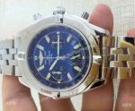 Breitling Chronomat Watches Stainless Steel Dark Blue Dial